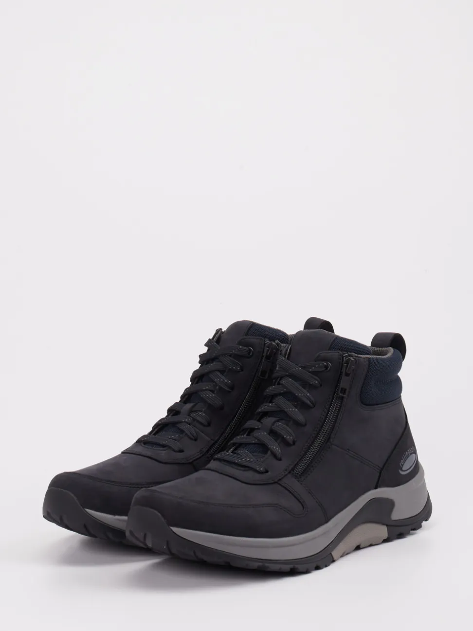 rollingsoft – Schnürboots aus Nubukleder Tiefschwarz