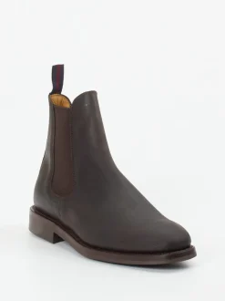 Sanders And Sanders – Chelsea Boots aus Veloursleder braun