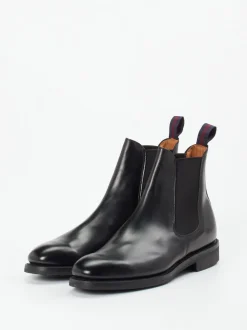 Sanders and Sanders – Chelsea Boots aus Kalbleder schwarz