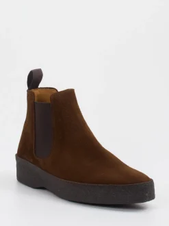 Sanders And Sanders – Chelsea Boots aus Veloursleder Braun