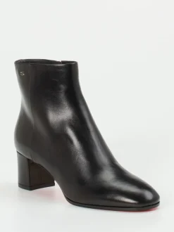 Santoni – Ankle Boots aus Lammleder in Schwarz