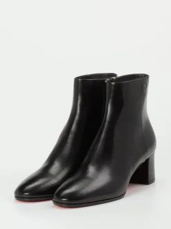 Santoni – Ankle Boots aus Lammleder in Schwarz