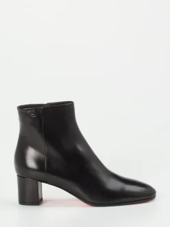 Santoni – Ankle Boots aus Lammleder in Schwarz