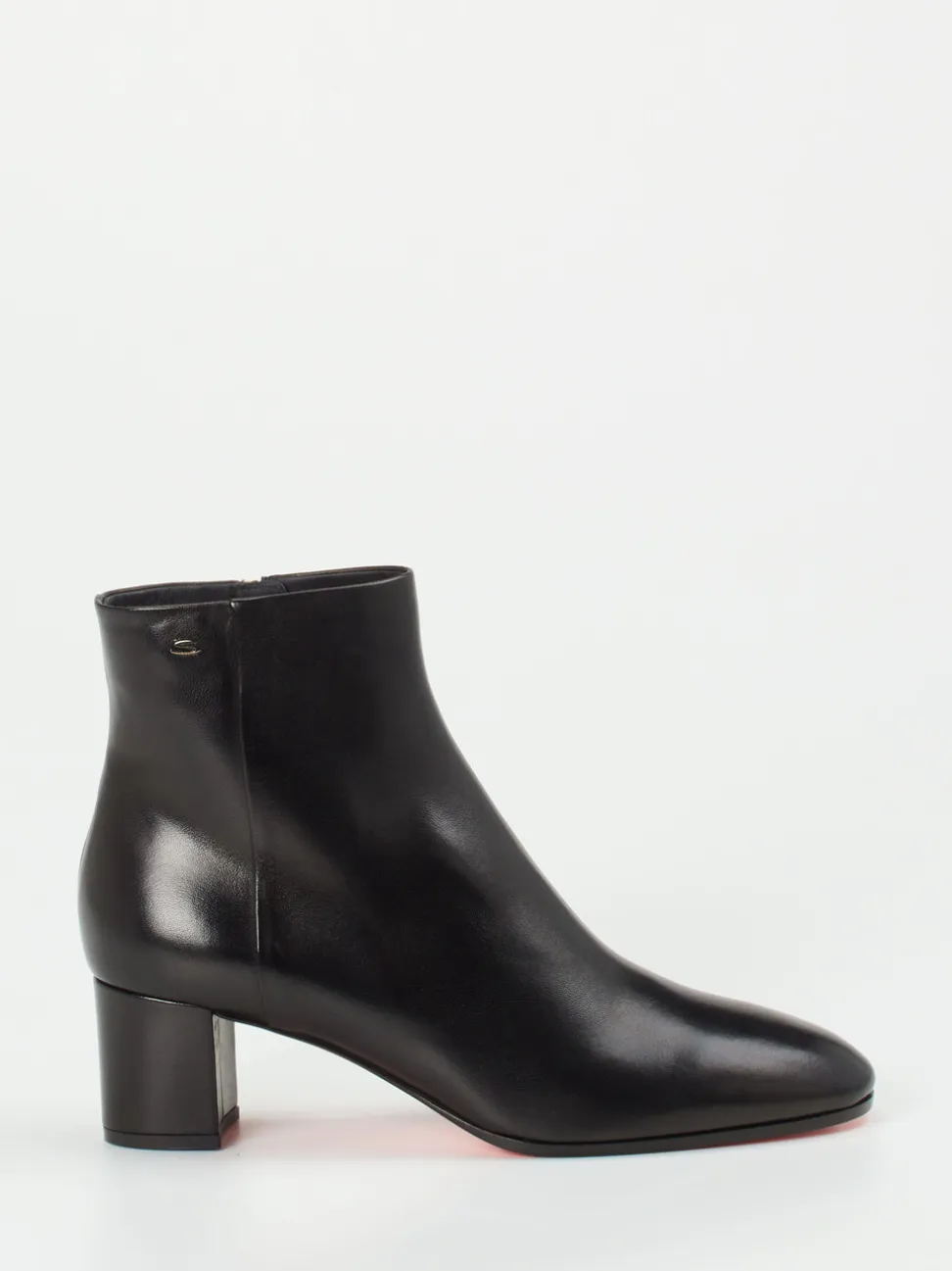 Santoni – Ankle Boots aus Lammleder in Schwarz