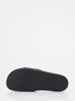 Santoni – Badeslipper aus Gummi in Schwarz
