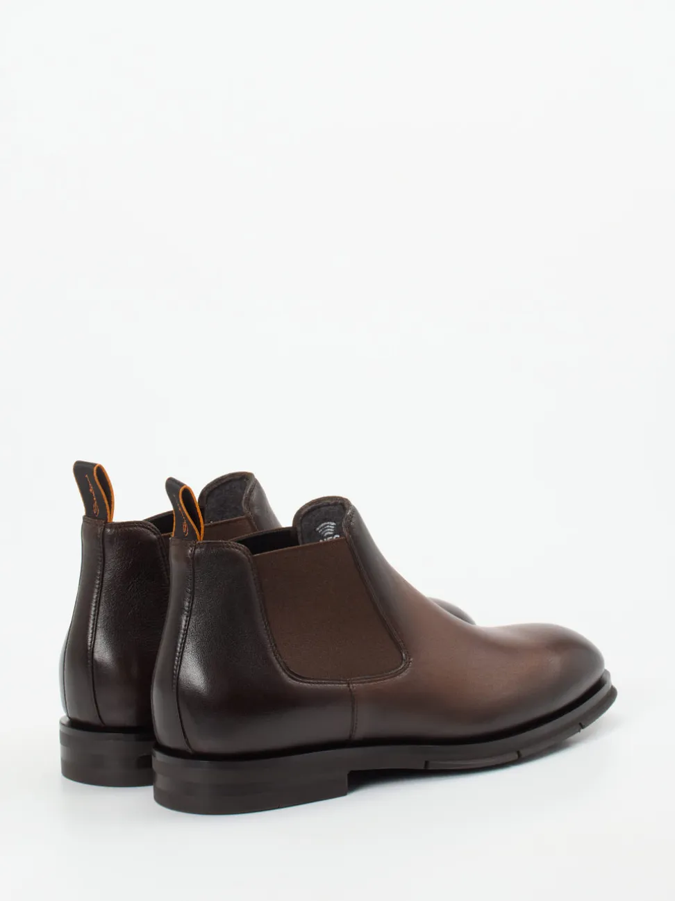 Santoni – Chelsea Boots aus Kalbleder Dunkelbraun