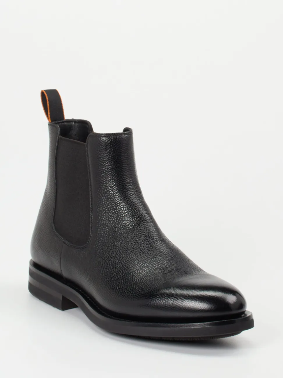 Santoni – Chelsea Boots aus Kalbleder Schwarz