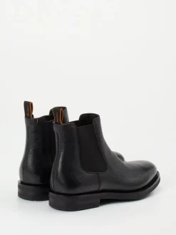 Santoni – Chelsea Boots aus Kalbleder Schwarz