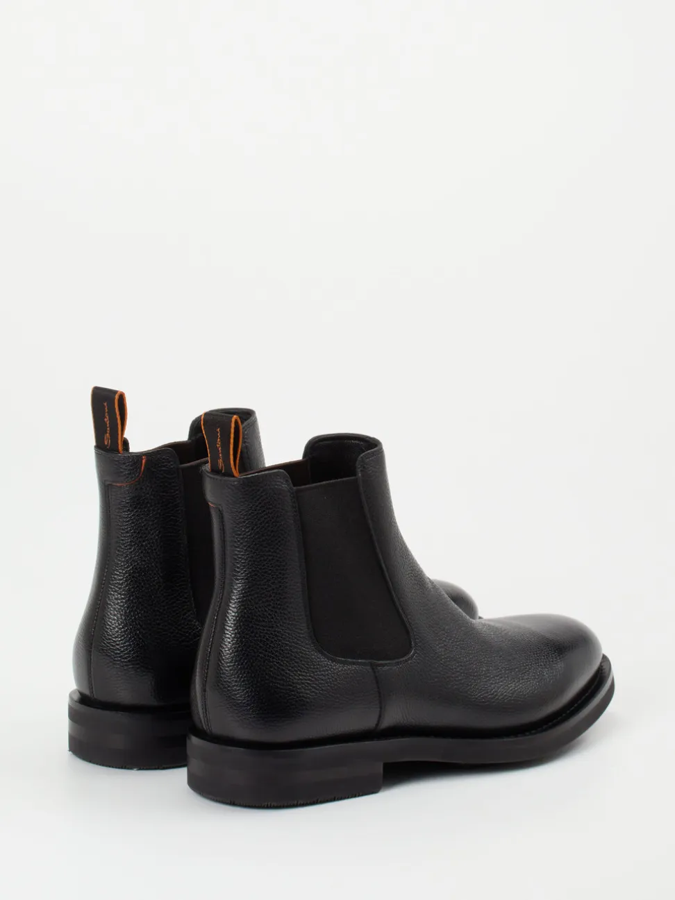 Santoni – Chelsea Boots aus Kalbleder Schwarz