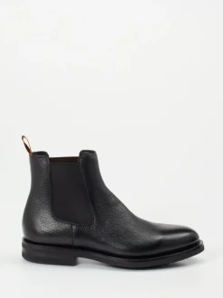 Santoni – Chelsea Boots aus Kalbleder Schwarz