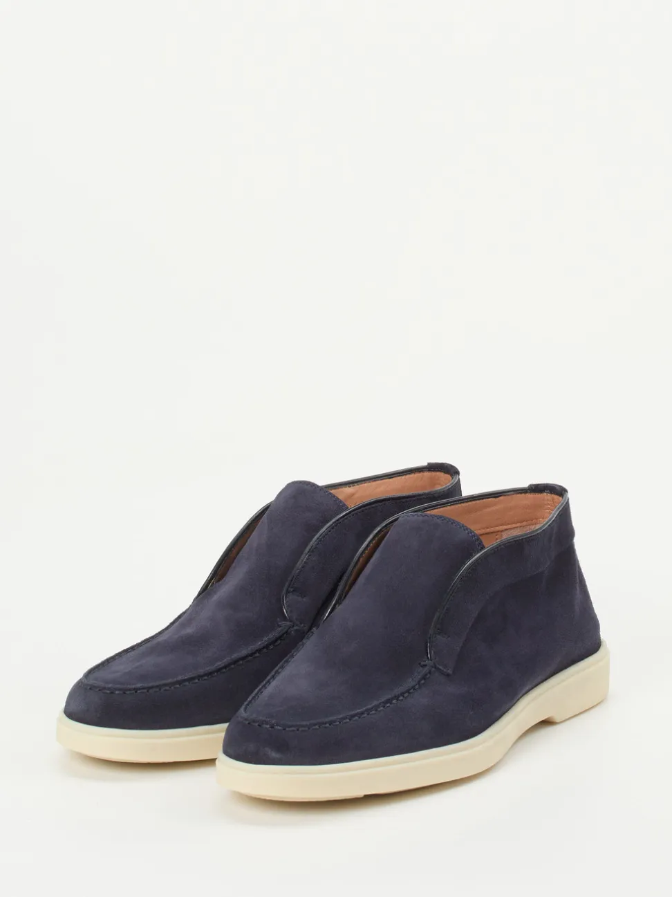 Santoni – Chukka Boots aus Veloursleder Dunkelblau