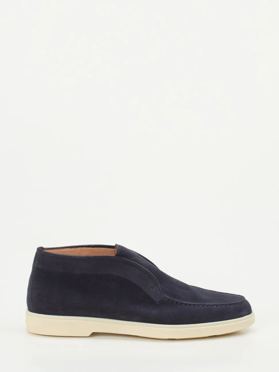 Santoni – Chukka Boots aus Veloursleder Dunkelblau
