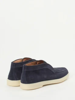 Santoni – Chukka Boots aus Veloursleder Dunkelblau