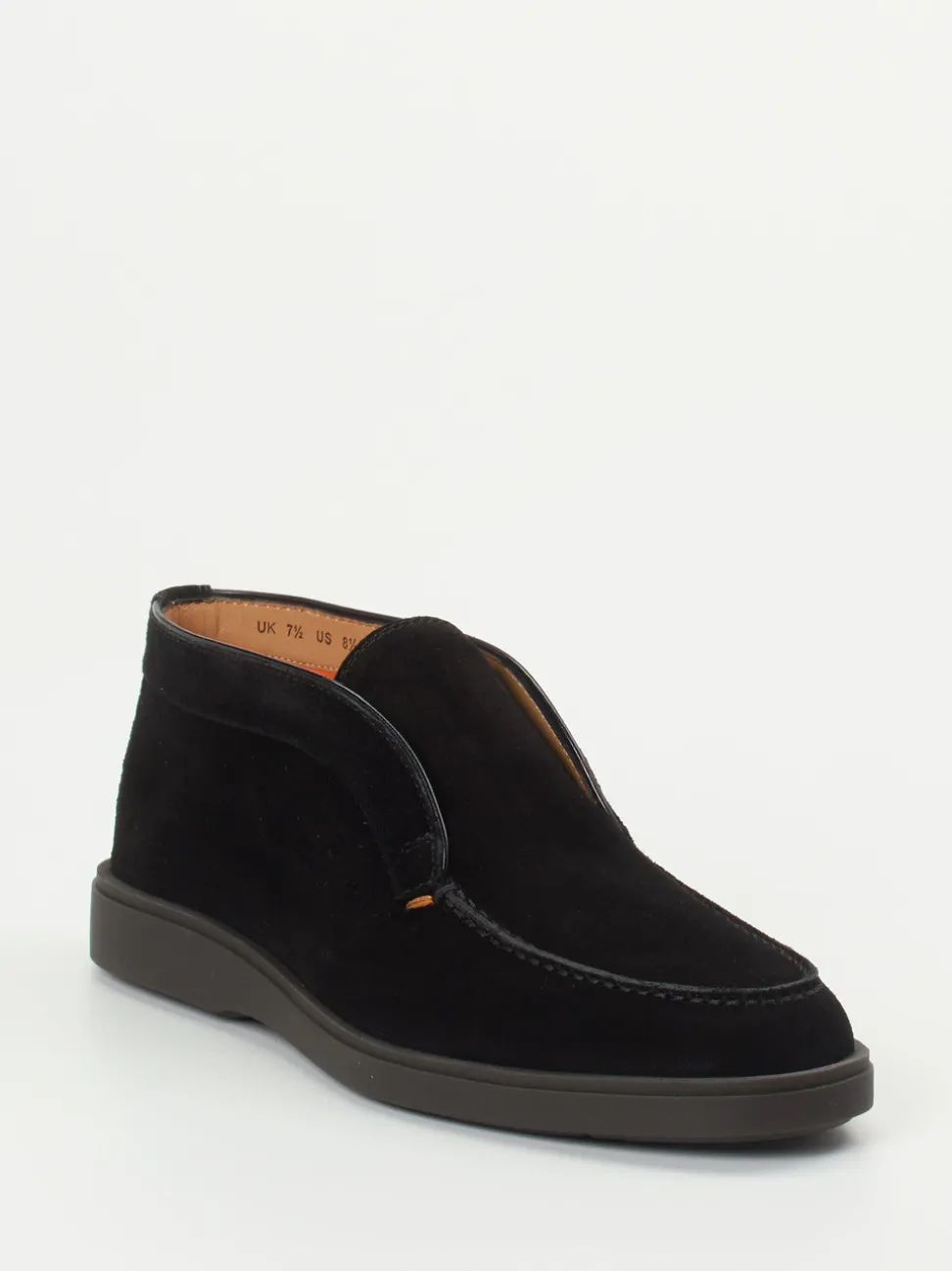 Santoni – Chukka Boots aus Veloursleder Schwarz