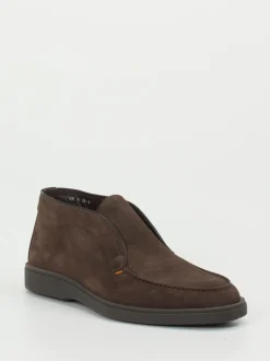 Santoni – Chukka Boots aus Veloursleder dunkelbraun