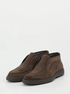 Santoni – Chukka Boots aus Veloursleder dunkelbraun
