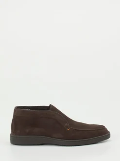 Santoni – Chukka Boots aus Veloursleder dunkelbraun