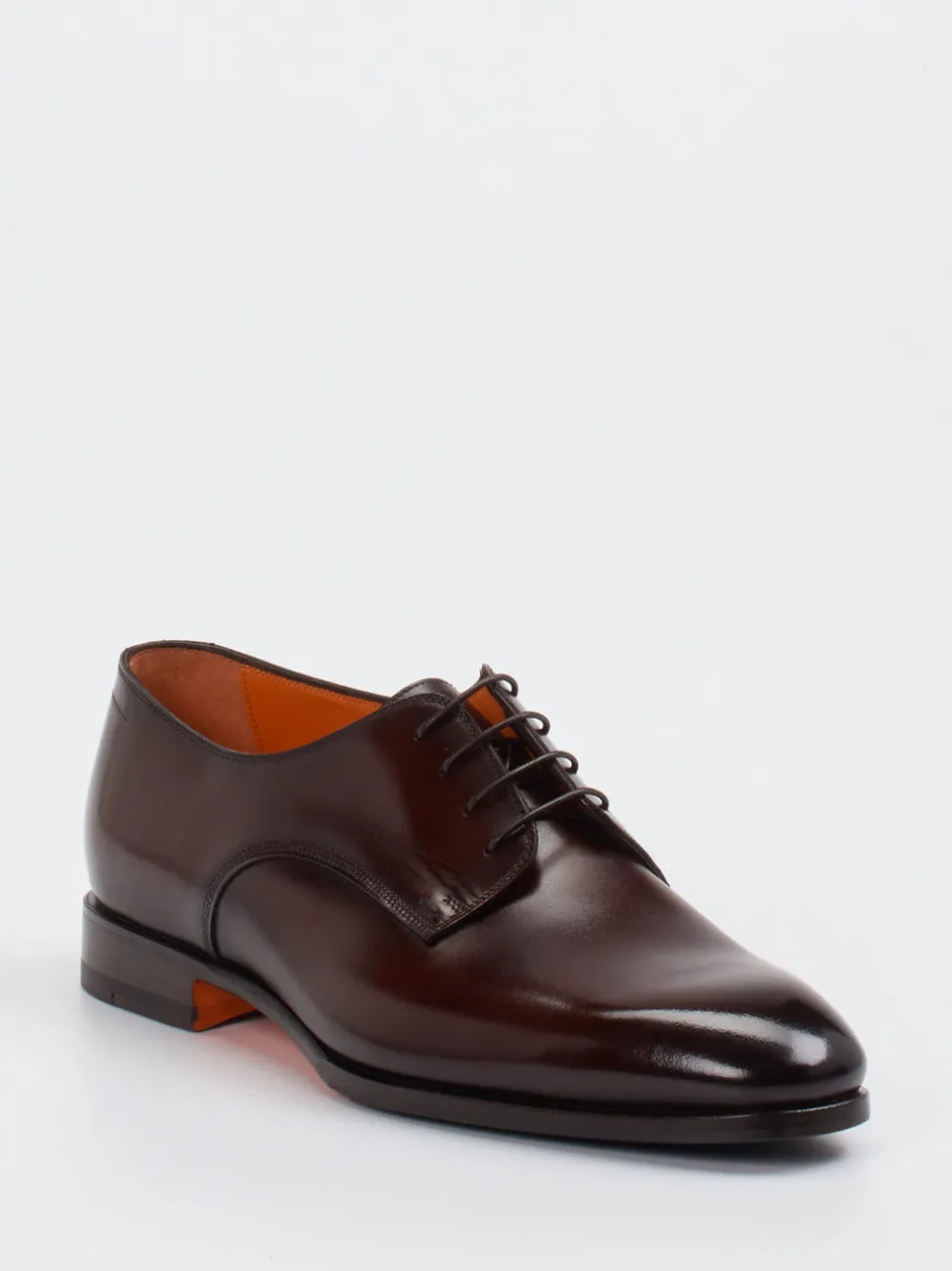 Santoni – Derby-Schnürschuh aus Kalbleder Dunkelbraun