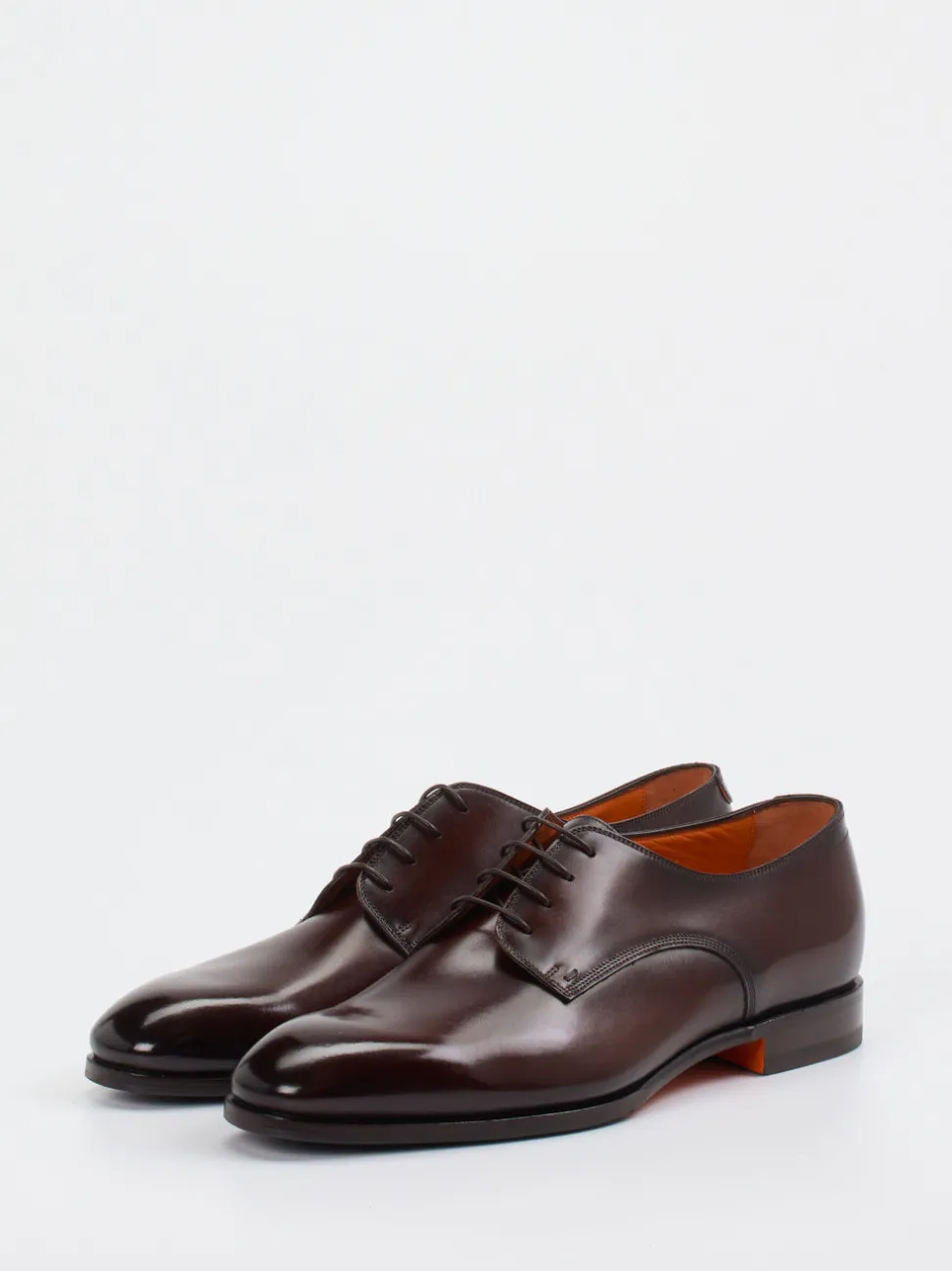 Santoni – Derby-Schnürschuh aus Kalbleder Dunkelbraun