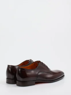 Santoni – Derby-Schnürschuh aus Kalbleder Dunkelbraun