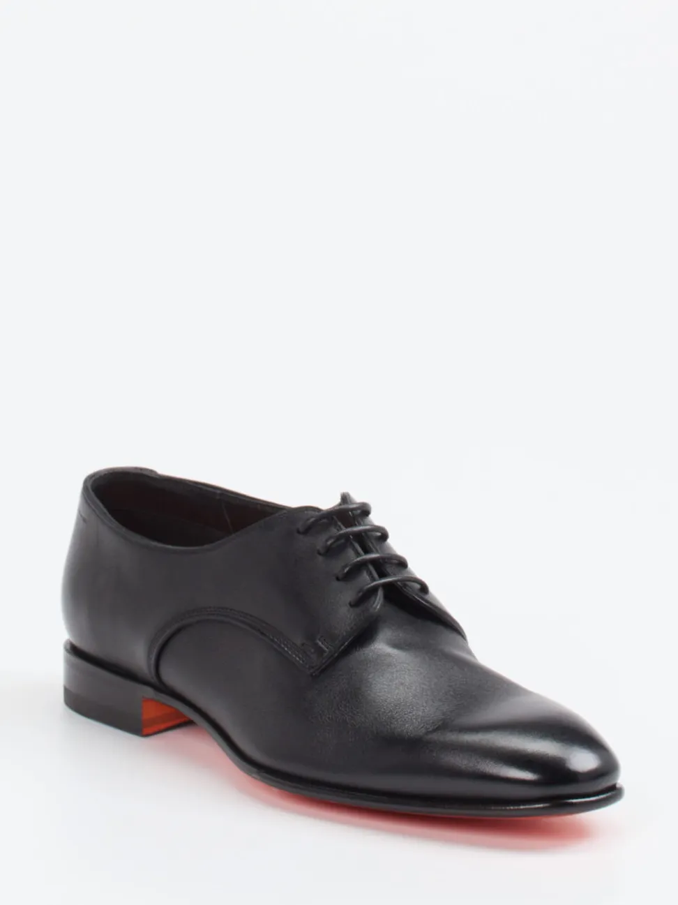 Santoni – Derby-Schnürschuhe aus Kalbleder schwarz