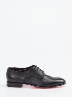 Santoni – Derby-Schnürschuhe aus Kalbleder schwarz