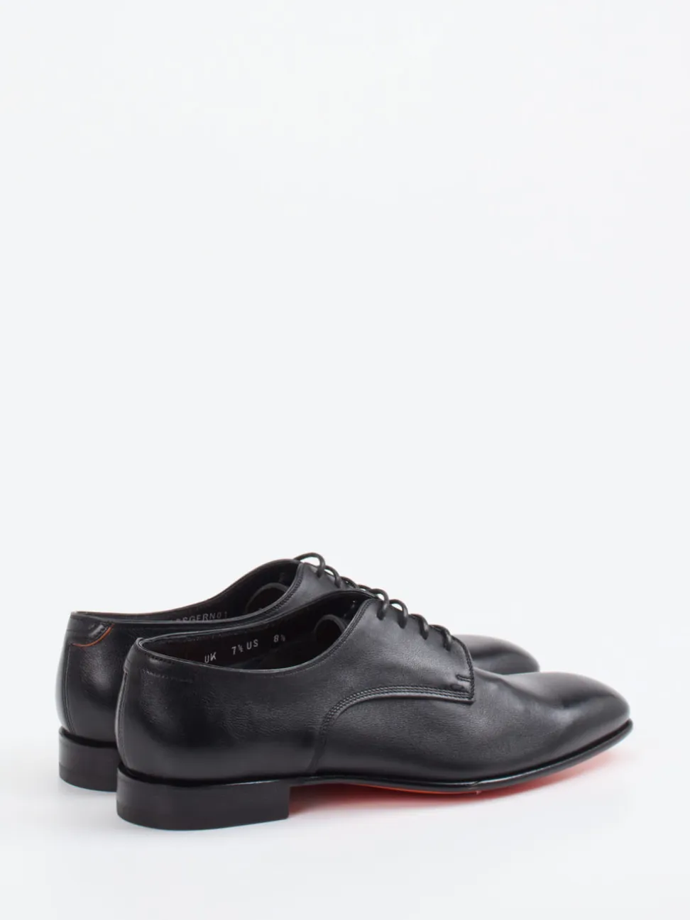 Santoni – Derby-Schnürschuhe aus Kalbleder schwarz