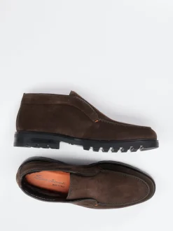 Santoni – Desert Boots aus Veloursleder Dunkelbraun
