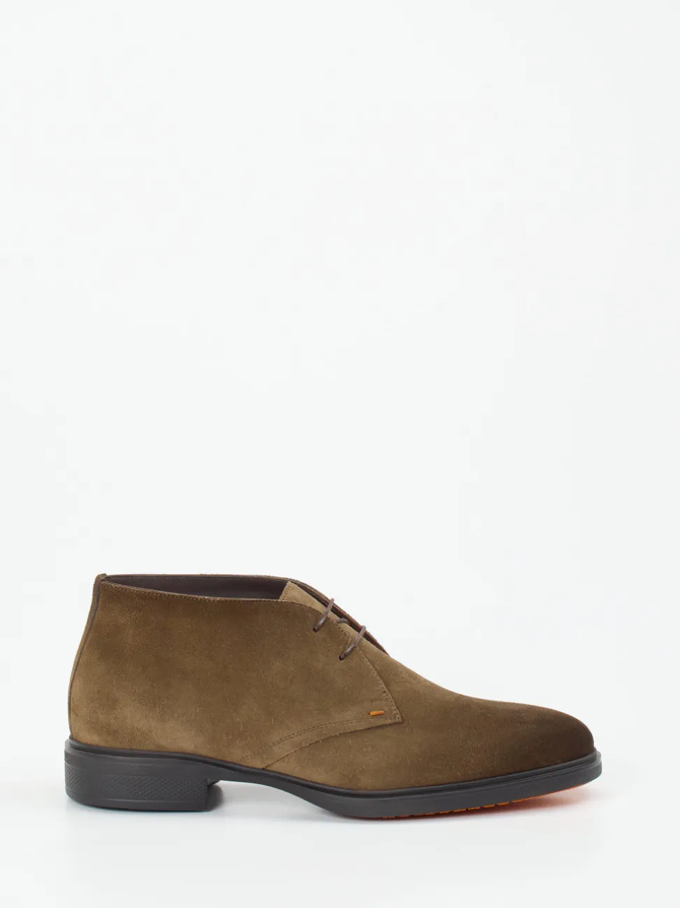 Santoni – Desert Boots aus Veloursleder Olivbraun