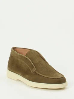Santoni – Desert Boots aus Veloursleder olivbraun