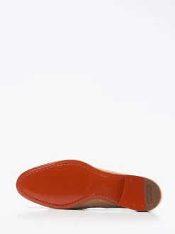Santoni – Fransen-Loafer aus Veloursleder Beige
