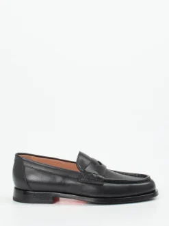 Santoni – Halbschuh aus Hochglanzleder Schwarz