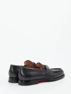 Santoni – Halbschuh aus Hochglanzleder Schwarz