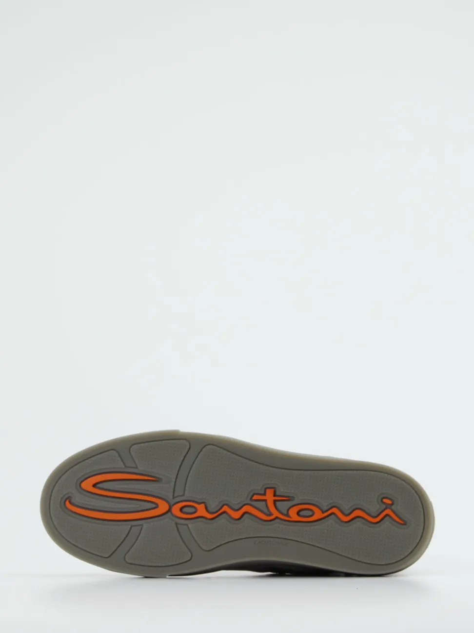 Santoni – High-Top Sneaker aus Veloursleder steingrau