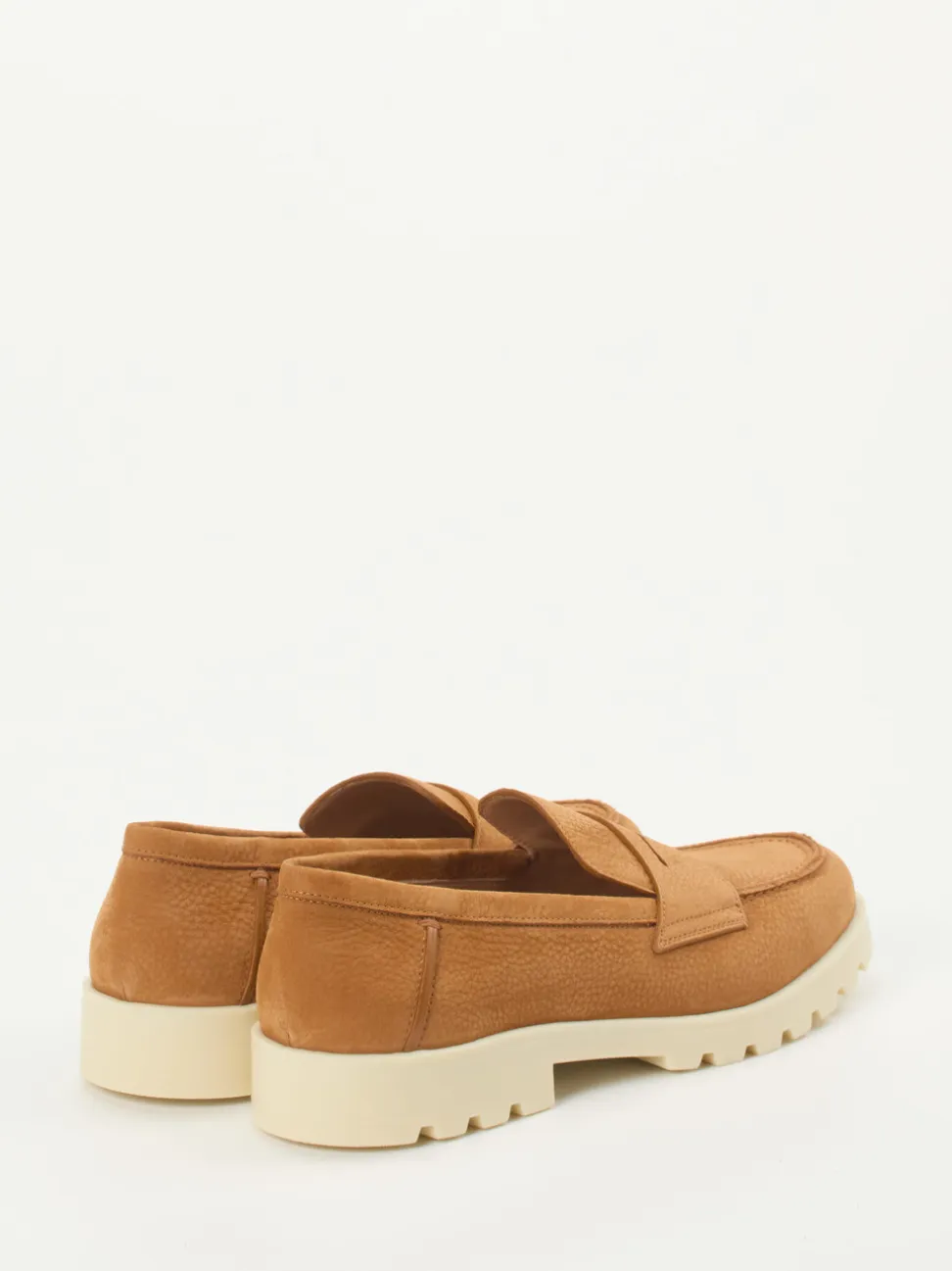 Santoni – Loafer aus Kalbleder in Cognacbraun