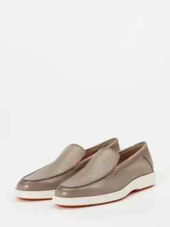 Santoni – Loafer aus Kalbleder in Taupe