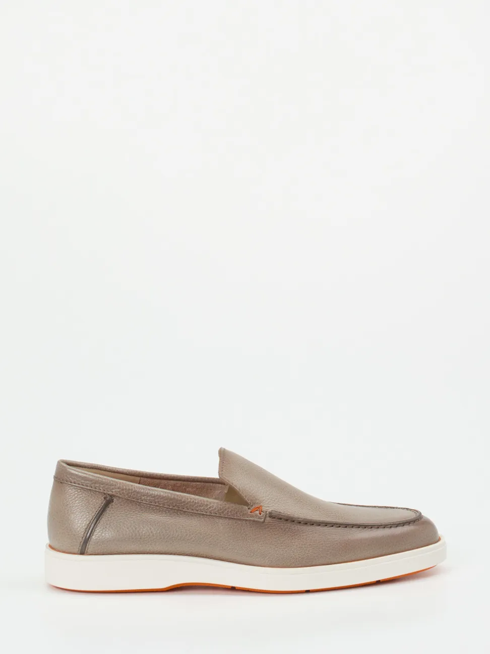 Santoni – Loafer aus Kalbleder in Taupe