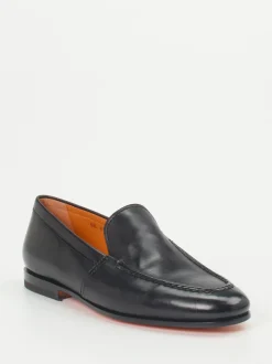 Santoni – Loafer aus Lammleder in Schwarz