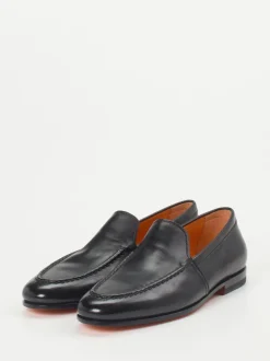 Santoni – Loafer aus Lammleder in Schwarz
