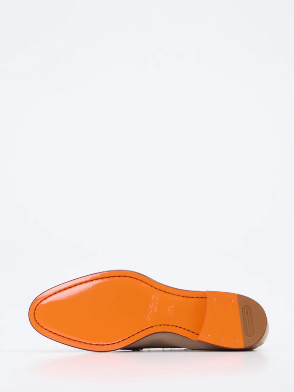 Santoni – Loafer aus Lammleder in Beigebraun