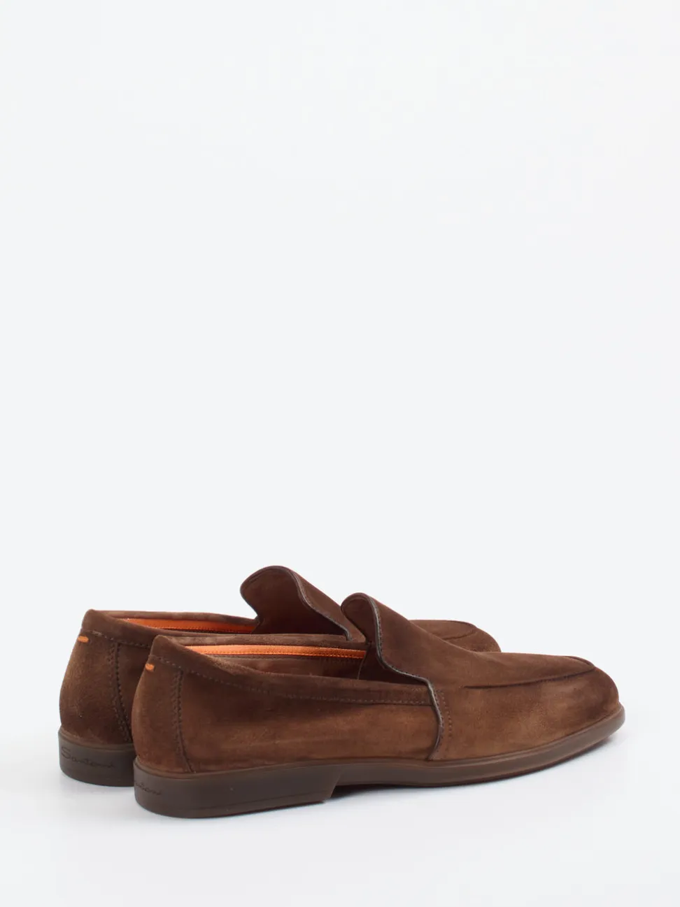 Santoni – Loafer aus Veloursleder in Braun