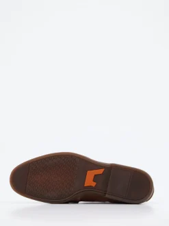 Santoni – Loafer aus Veloursleder in Braun