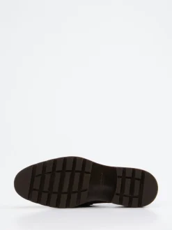Santoni – Loafer aus Veloursleder Dunkelbraun