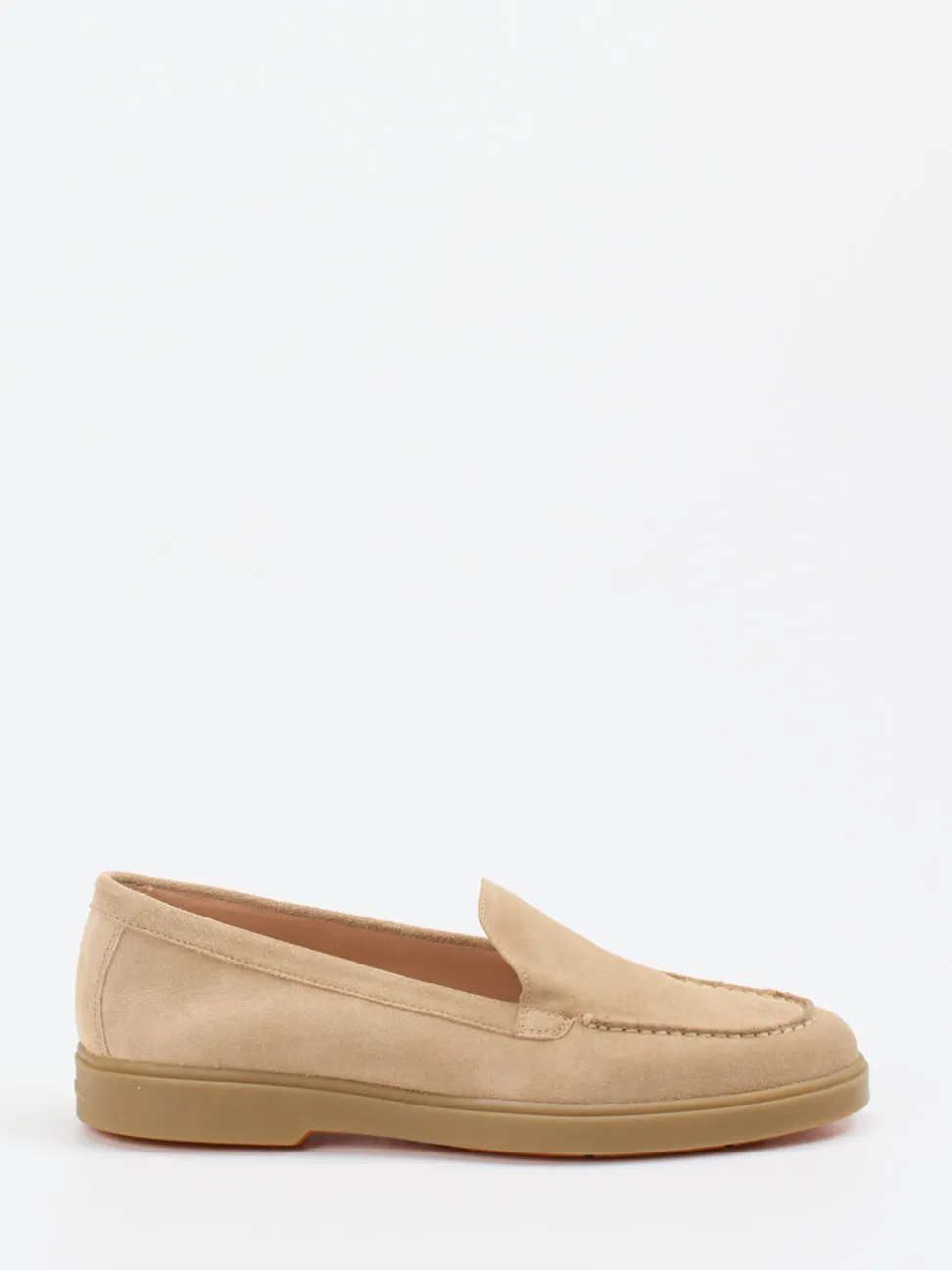 Santoni – Loafer aus Veloursleder Beigebraun