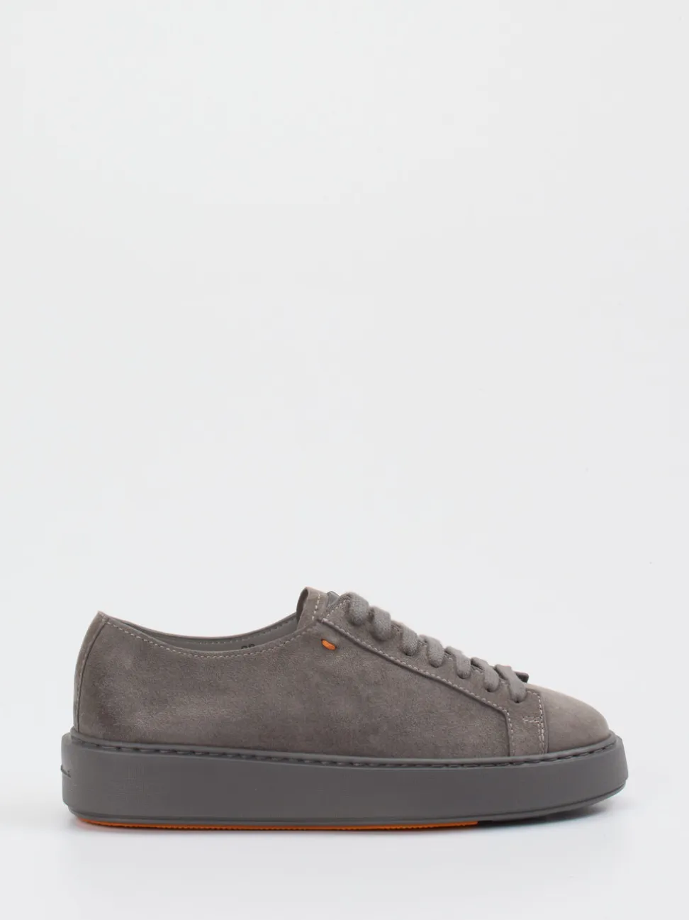 Santoni – Low-Top Sneaker aus Veloursleder Grau