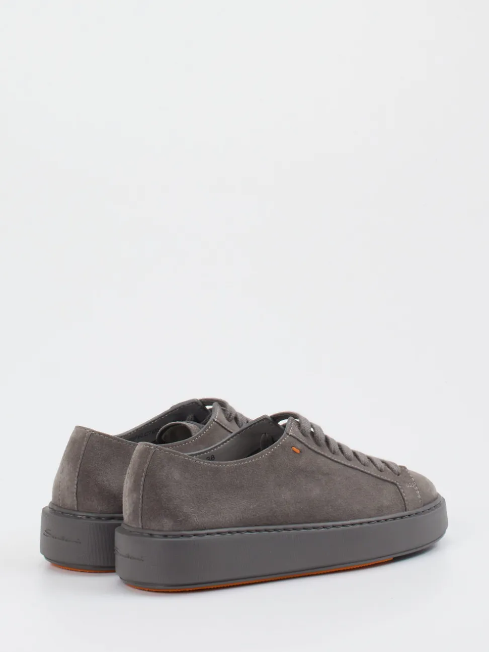 Santoni – Low-Top Sneaker aus Veloursleder Grau