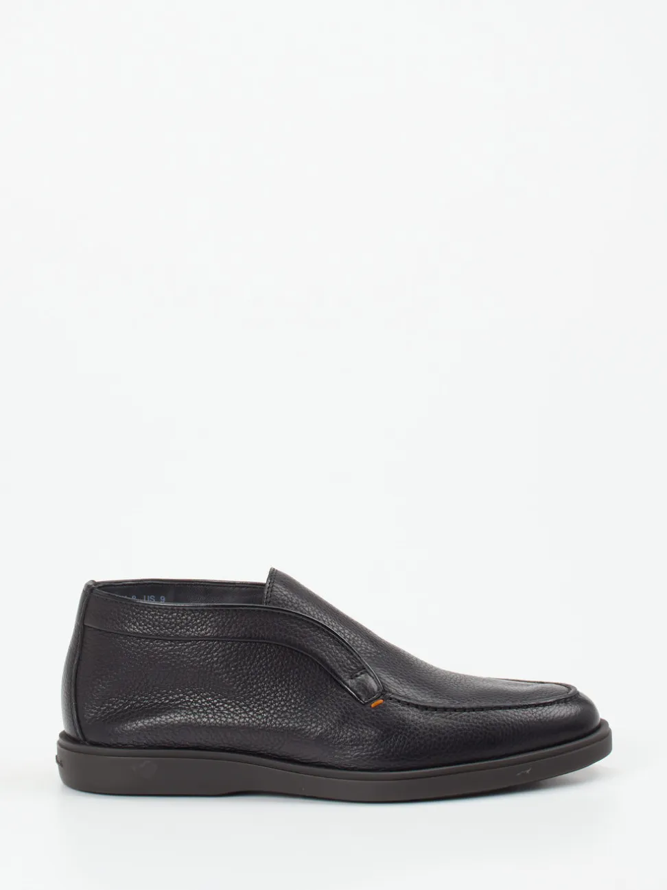 Santoni – Mid-Cut-Slipper aus Hirschleder Schwarz