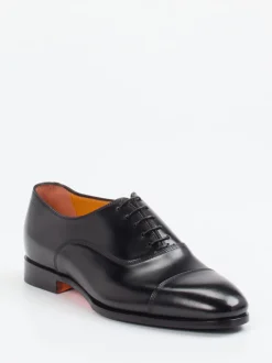 Santoni – Oxford Schuhe aus Kalbleder Schwarz
