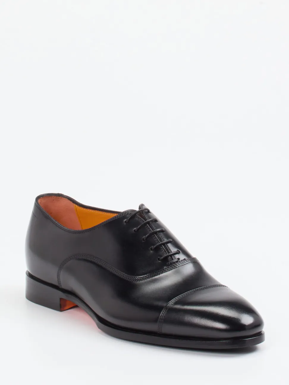 Santoni – Oxford Schuhe aus Kalbleder Schwarz