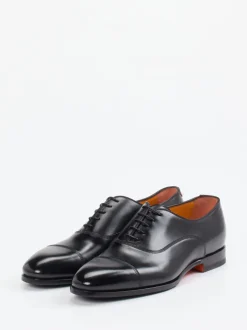 Santoni – Oxford Schuhe aus Kalbleder Schwarz